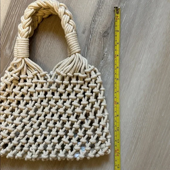 J Crew small Cadiz hand knotted rope tote - Picture 4 of 6